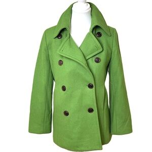 J. Crew Women’s Pea Coat Hotsell Size S Green Classic Preppy Timeless Winter